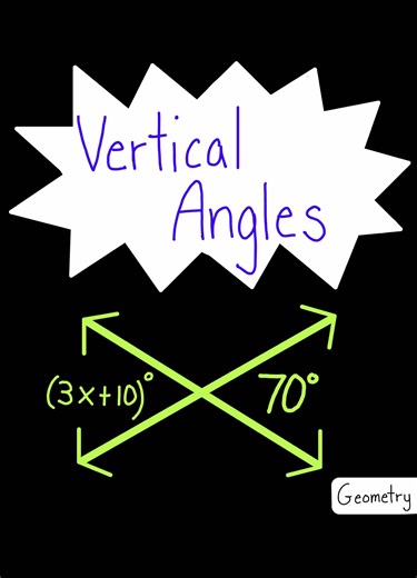 Vertical Angles! 📐 Private 1-on-1 online math tutoring - email me through link in my bio📚 #mathtutor #geometry #verticalangles #tutor #mathhelp