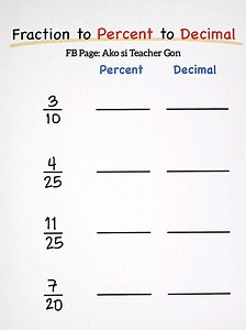 122K views · 5.1K reactions | Learn this fast way to convert Fraction to Percent to Decimal - CSE Review #math #mathtutor #teachergon #csereview2023 #fractions | Ako si Teacher Gon | Facebook