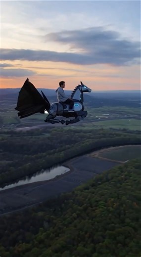 A robot horse that can be amphibious and fly with wireless charging