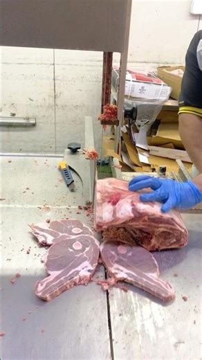 AUS lamb shoulder slice cut make lamb chop#shorts