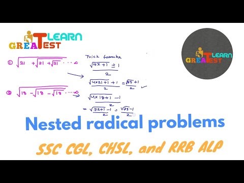 Infinite nested radical problems in Arithmetic and Aptitude