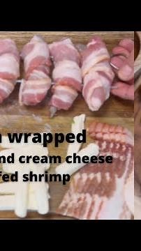 Cream Cheese Stuffed Bacon Wrapped Shrimp