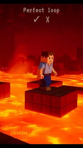 Minecraft Lava Jump Run 🔥😱 One Wrong Step! | #Shorts#minecraft