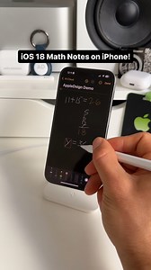 The Notes app is becoming next level… Do you think Math Notes is a feature you’ll be using a lot? ______ #ios18 #iphone16 #mathnotes #notesapp #refinedsign | AppleDsign
