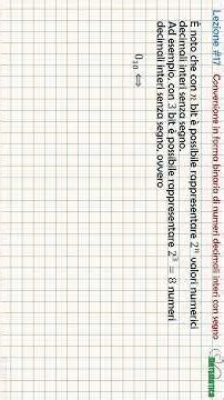 Short#017 Parte#001 Conversione in forma binaria di numeri decimali - complemento a 2 (1/10)