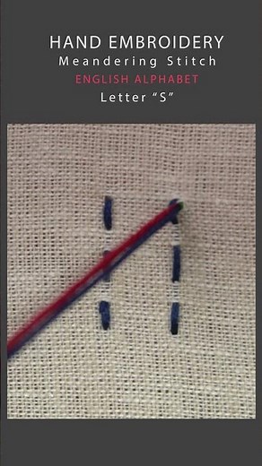 English Alphabet Beginners' Embroidery | Letter “S” | #embroidery Shorts #shortsvideo #embroidery