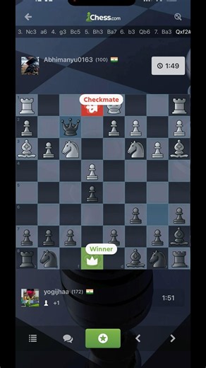 Quickest Win!😎The Fastest Scholar’s Mate Ever?!🤯Chess Trap Checkmate in 10 Seconds #chess #games