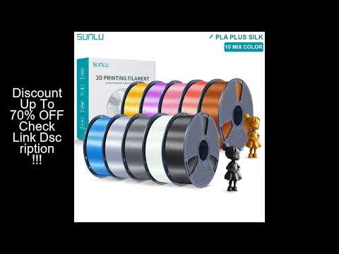 SUNLU Pla Plus Silk 3D Filament 1.75mm Smooth Surface Multicolor PLA+ Shiny Silk Filament for Most F