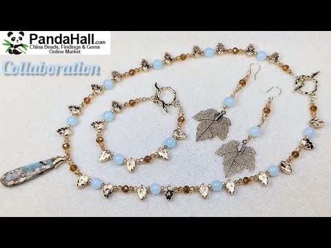 Jenny's Farewell to Fall: Aqua Terra Jasper inspired jewelry set - a Pandahall Collaboration