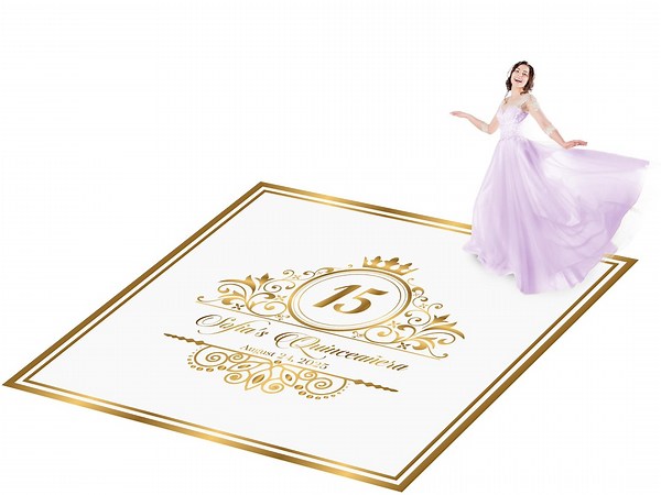Custom Quinceañera Dance Floor Wrap: Removable Vinyl Decal - Etsy