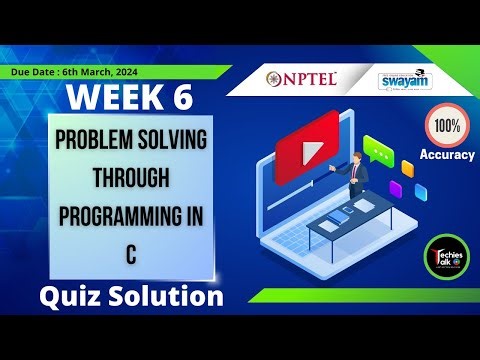NPTEL Problem Solving Through Programming In C Week-6 Quiz Assignment Solution | Jan 2024 #nptel