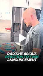 Dad reacts to surprise twin announcement