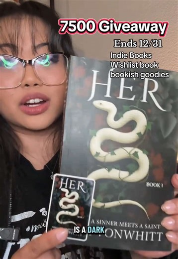 7500 Giveaway — closing 12/31 @11:59 pm pst 📚✨ 🎁 Prizes: -Wishlist book from @Books&Me📚 -Partnered Indie authors 📚 ⚔️Omni by @Omni📚 🐺 I’d Find You in the Dark by @Arielle Bitetti Indie Author 👑 The Mirrored Princess by @📚S.C. Licata | author 📚 😈 Frost by @LOGold_author 🔥Her by @LisaVonwhittBooks -Bookish goodies from my shop @Chapter & Chaos To enter: 1. ✨MUST FOLLOW ALL Accounts tagged above ✨ 2. Like 3. Share & repost 4. Comment book besties (1 tag=1entry, unlimited!) Good luck, boo