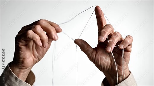 Human hands manipulating strings like a puppeteer: the concept of control