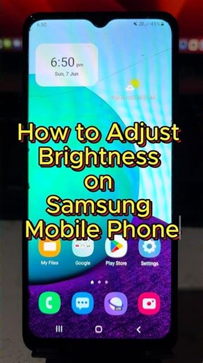 How to Adjust Brightness on Samsung Mobile Phone #shorts