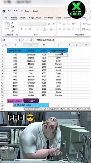 How to use Xlookup function 🔥🔥 #excel #exceltutorial