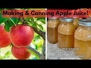 How to make & can APPLE JUICE | Step-by-step tutorial | Delicious apple juice recipe!
