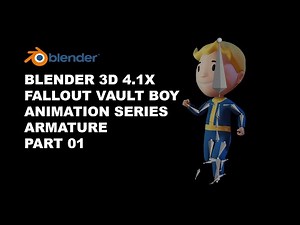 Blender 3D Fallout Vault Boy Animation Series Armature Setup Part 01