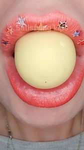 ASMR Satisfying Eating White Chocolate Kisses 💋 #asmr #chocolate #satisfyinglips | Satisfying Lips