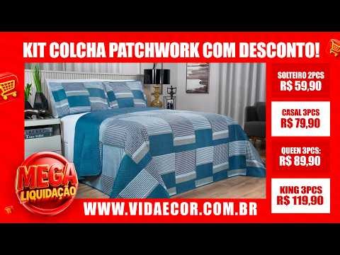 Patchwork Quilt Set with Discount at Vida e Cor