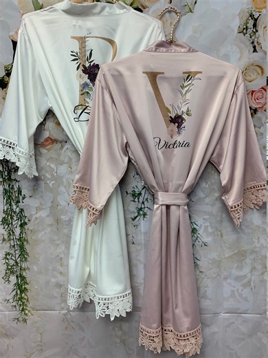 Customized BRIDESMAID ROBES, Bridal Robe, Satin Dressing Gown, Bridesmaid Proposal, Wedding Party Robes, Bridesmaid Gifts, Bridesmaid Party - Etsy