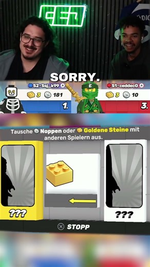 Letzte Runde, es steht unentschieden, wer den goldenen Stein kriegt gewinnt… #viral #gaming #lego
