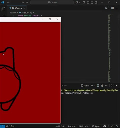 Python Created Spiderman #shorts #ytshorts #python #coding #viral