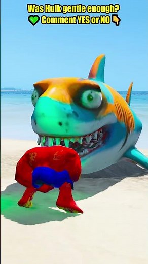 Hulk Tries to Save GIANT Megalodon in GTA 5... It Goes TERRIBLY WRONG 😭🦈