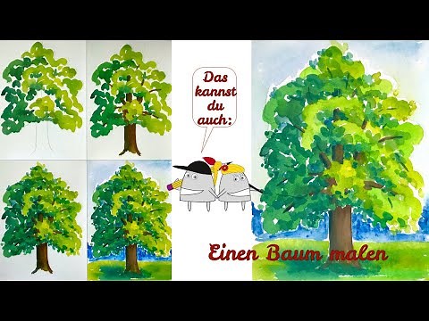 Einen Baum mit Deckfarben malen für Anfänger und Wiedereinsteiger