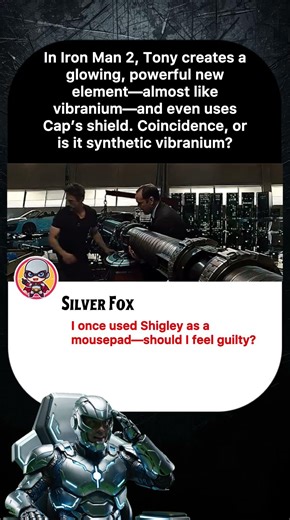 In Iron Man 2, Tony creates a glowing, powerful new element-almost like vibranium