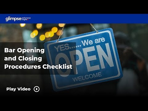 Bar Opening and Closing Procedures