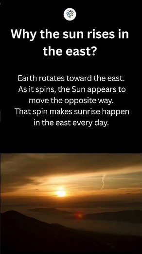 Why the sun rises in the east