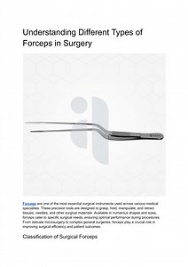 Understanding Different Types of Forceps in Surgery - SlideServe