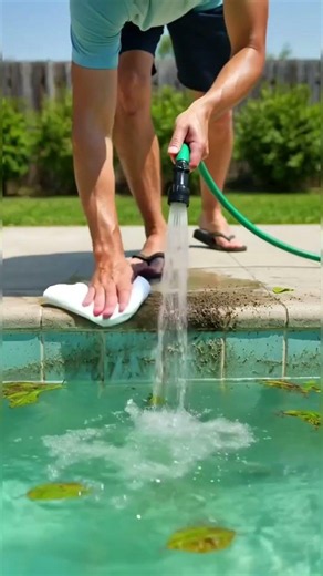 Green Pool Transformation: Deep Clean & Reset #Shorts #Cleaning #Transformation