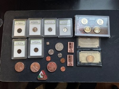 Junk Drawer Coin Lot -  Proof Set, Slabs, 1 gram Geiger, Copper and more lot2 | eBay