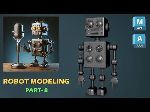 Create AMAZING 3D Robot (Part-8) in Minutes with Autodesk Maya Hard Surface Tutorial