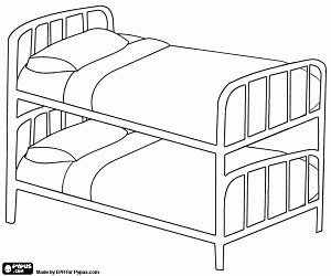 A bunk bed coloring page printable game