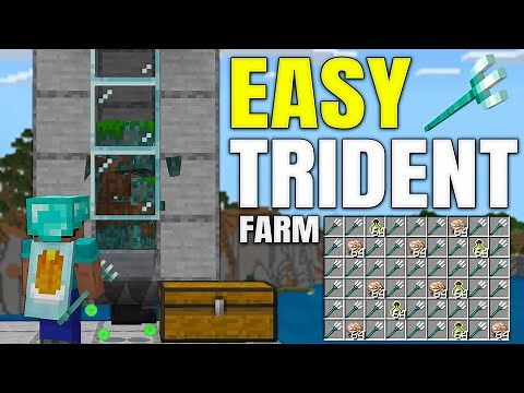 Best Trident Farm in Minecraft Bedrock 1.21 - Easy & Fully Working!