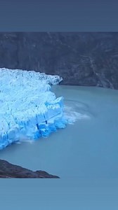 1.8K views · 39 reactions | Rare sighting of the deep blue underside of a glacier during a collapse caused by glacier calving. | む Into The Chasm む | Facebook
