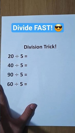Divide with 5 Easily! #math #maths #mathstricks