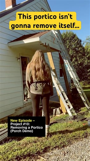 In this episode, we remove a portico (porch demo).￼ #diy #renovation #construction