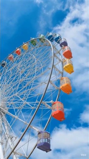 Ferris Wheel Ride with Stunning Blue Sky | Amazing View