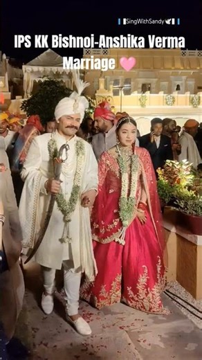 IPS KK Bishnoi-Anshika Verma Marriage एक दूजे के हुए अंशिका वर्मा और केके बिश्नोई 🩷 #ipsanshikavrma