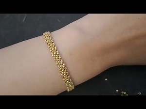 How to make simple bracelet with beads//Easy seed bead bracelet tutorial//Seed beading for beginners