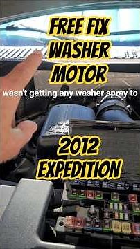 Ford 2012 Expedition quick free windshield washer pump motor FIX! #Expeditionwasherpump