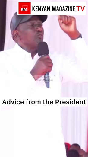 President William Ruto with a small advance to the young people during Nyota Capital Disbursement in Samburu