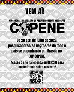 📢✨ COPENE NACIONAL 2026 | Universidade de Brasília (UnB) @copenenacional Em 2026, o maior congresso científico sobre relações étnico-raciais do país será realizado na Universidade de Brasília (UnB) com o tema: 🎓 “Consciência Negra: contribuição do pensamento afrodiaspórico para a democracia brasileira.” A Universidade de Brasília (UnB) se soma à Associação Brasileira de Pesquisadores(as) Negros(as) (ABPN) e ao Consórcio Nacional de Núcleos de Estudos Afro-Brasileiros (Conneabs), para convidar 