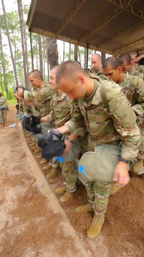 The burn is just the beginning. Early on in their 22 weeks of #OSUT, trainees experience the CBRN chamber. This exercise familiarizes future Soldiers with a chemical environment and ensures they know how to properly use their equipment to remain safe in threatening environments. | U.S. Army Maneuver Center of Excellence