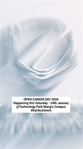 Still deciding your next career step? Join Zetech University’s Career Open Day on the 24th of January for career guidance and admission support. Register here; https://forms.gle/ZNyehYNppeQV2kb58 #fyp #inventingthefuture #zetechuniversity #campuslife | Zetech University
