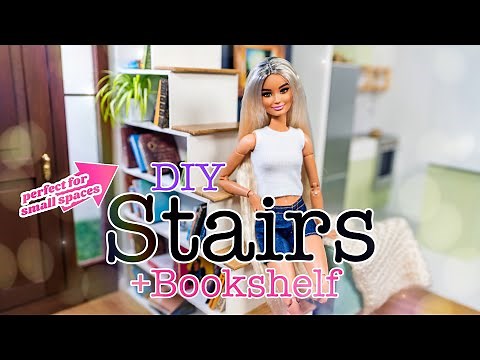 Let’s Make Wooden Stairs for the Dollhouse with Storage Underneath